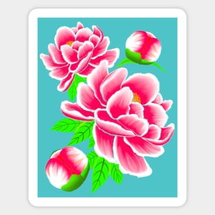 Graceful Peony Sticker